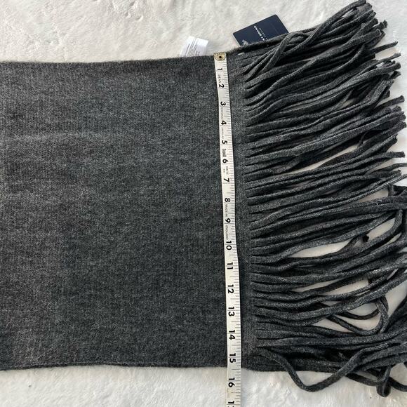 New Unisex Lucky Brand Unsized Scarf/Wrap Solid Brushed Dark Heather Gray - Picture 2 of 6